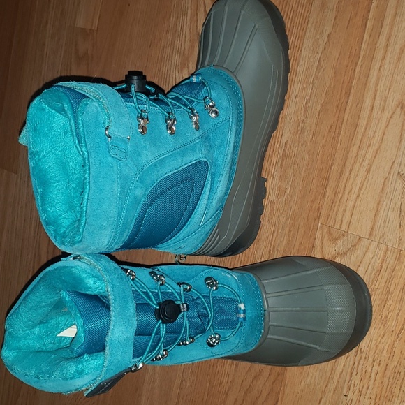 EUC Lands End winter boots! Blue/gray size 7 women's - Picture 2 of 5